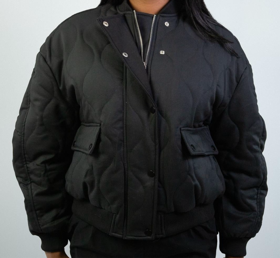 Quilted Bomber Jacket