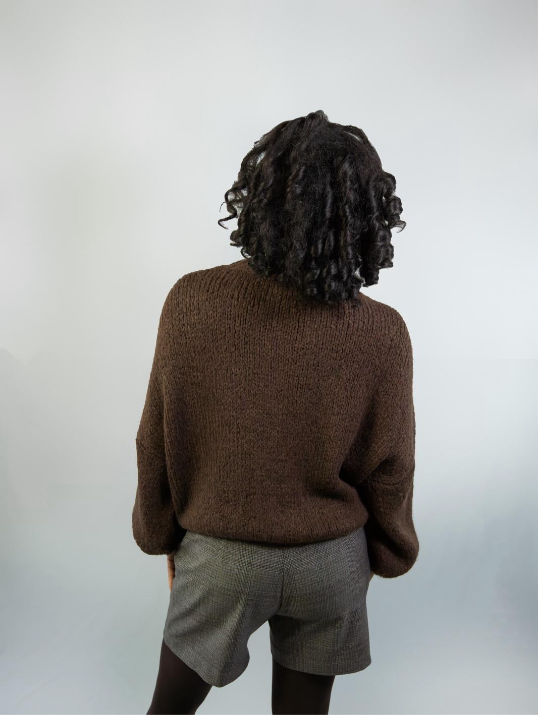 Tailored Checkered High-Waist Shorts