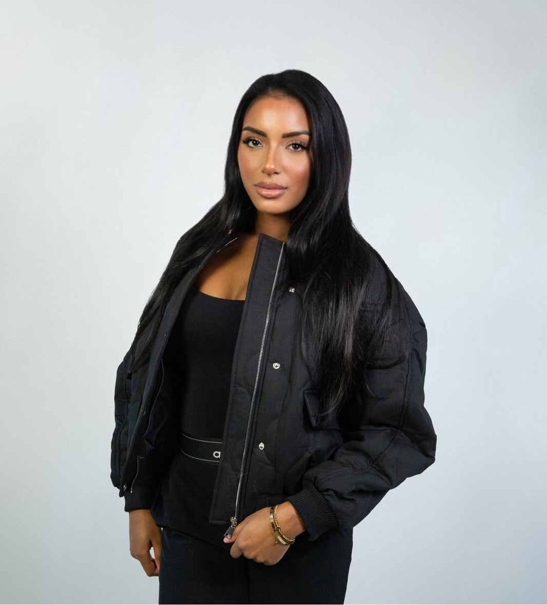 Quilted Bomber Jacket