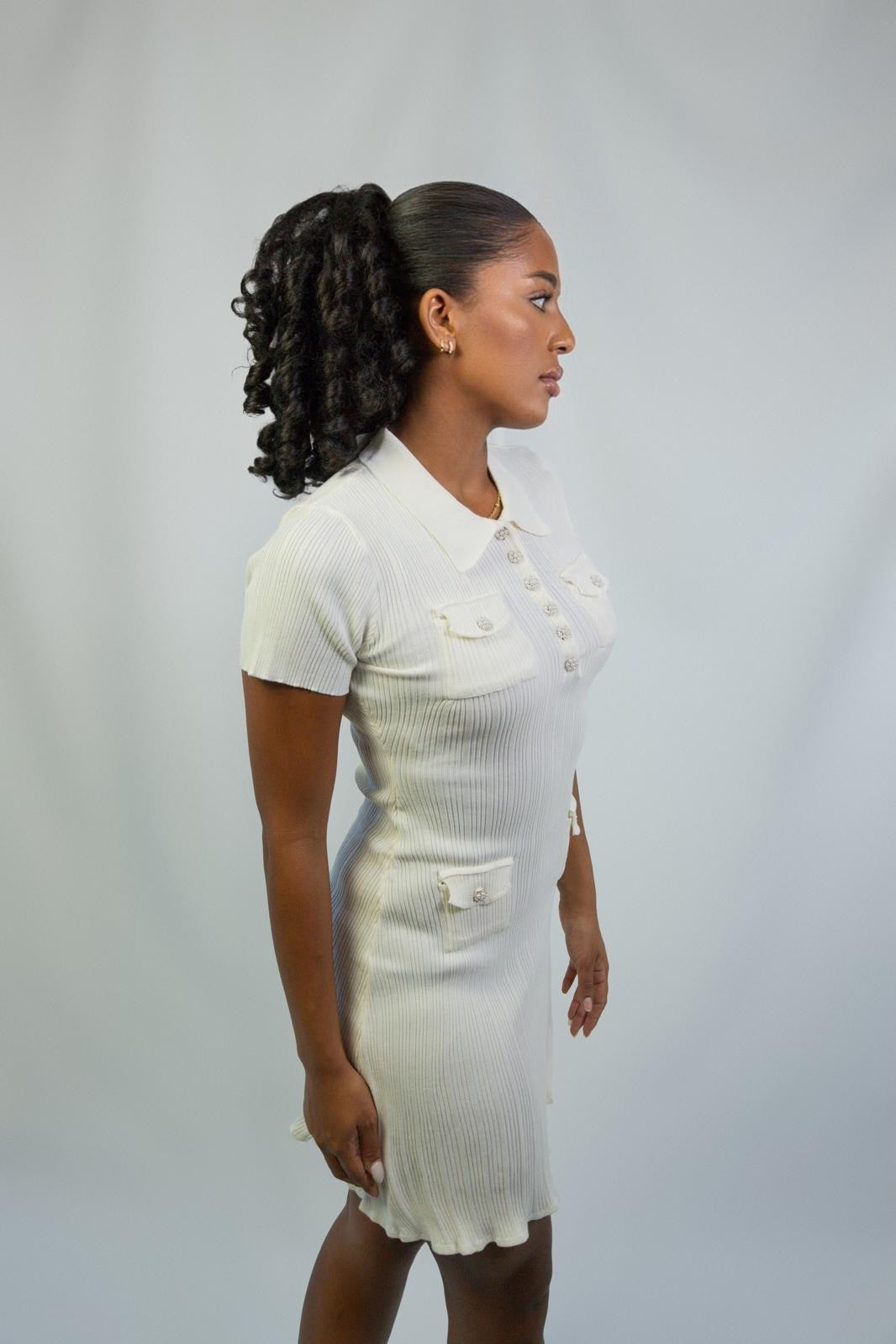 Polo Knit Mini Dress